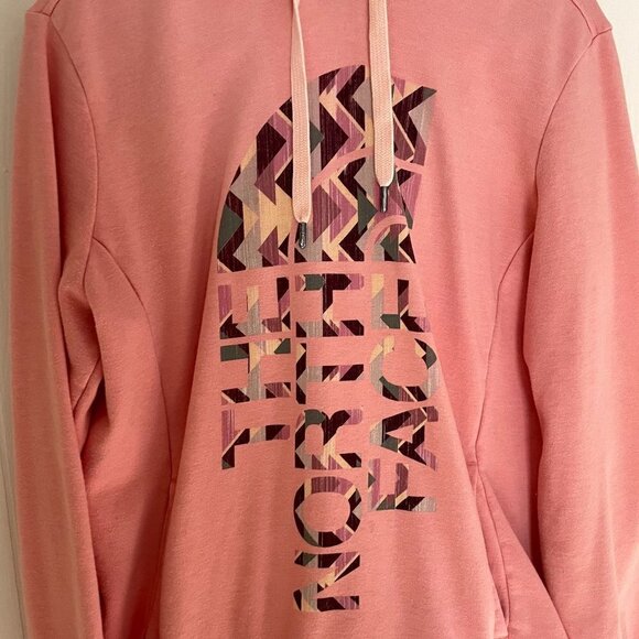 The North Face peach hoodie sweater pullover fleece comfortable top cotton - Picture 3 of 8
